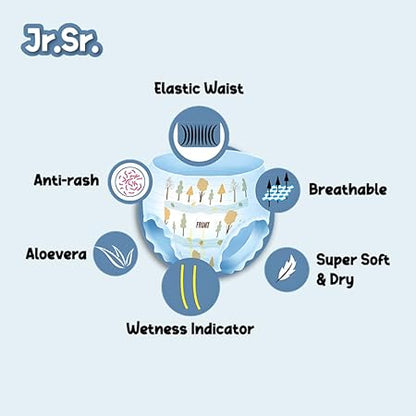 Jr. Sr. Baby Diaper Pants with Advanced Leak Protection